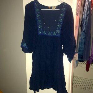 Blue Free People Dress - small